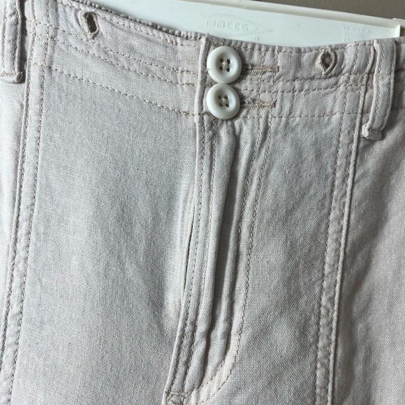 Maurice’s Soft Linen High Rise Cargo Wide Leg Pant Khaki Tan Size 6 - Picture 4 of 8